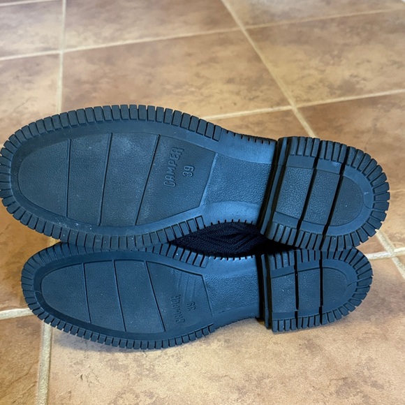 Camper Pix Black Zip-Up knit Ankle Boots 39 - Picture 6 of 8